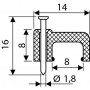 Скоба чорна плоска CHF-8 мм (100шт) (A0150030031) АСКО-УКРЕМ