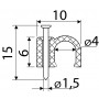 Скоба чорна кругла CHR-4 мм (100шт) (A0150030034) АСКО-УКРЕМ