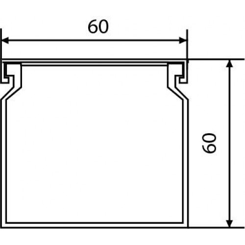 Короб пластиковий 60×60/2000мм (A0070010015) АСКО-УКРЕМ