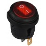 Перемикач 1 клавішний круглий вологозахищений червоний з підсвічуванням KCD1-5-101NW R/B 220V (A0140040074) АСКО-УКРЕМ