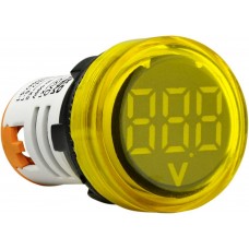 Круглий цифровий вимірювач напруги ED16-22VD 30-500В АС жовтий (A0190010018) АСКО-УКРЕМ