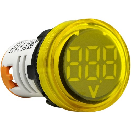 Круглий цифровий вимірювач напруги ED16-22VD 30-500В АС жовтий (A0190010018) АСКО-УКРЕМ