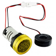 Круглий цифровий вимірювач струму ED16-22AD 0-100A жовтий (A0190010029) АСКО-УКРЕМ