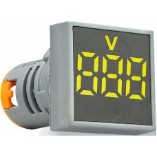 Квадратний цифровий вимірювач напруги ED16-22FVD 30-500В АС жовтий (A0190010032) АСКО-УКРЕМ