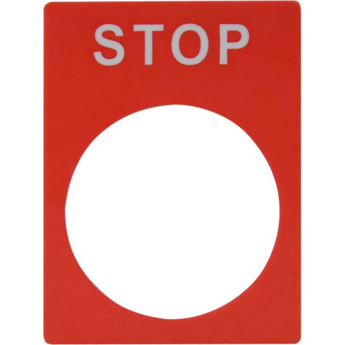 Табличка маркувальна STOP червона для кнопок XB2 (A0140010075) АСКО-УКРЕМ