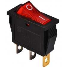 Перемикач 1 клавішний червоний з підсвічуванням KCD3-101N R/B 220V (A0140040027) АСКО-УКРЕМ