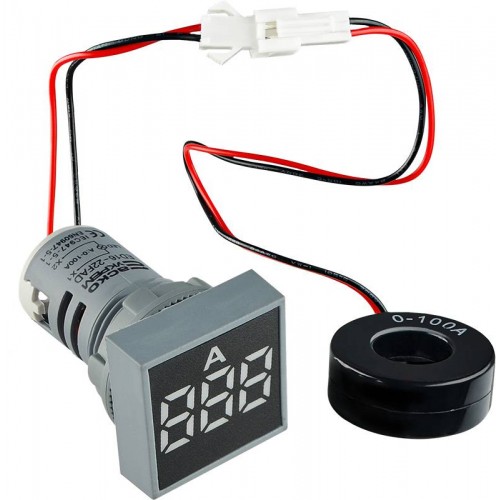 Квадратний цифровий вимірювач струму ED16-22FAD 0-100A білий (A0190010037) АСКО-УКРЕМ