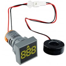 Квадратний цифровий вимірювач струму ED16-22FAD 0-100A жовтий (A0190010038) АСКО-УКРЕМ