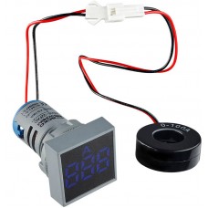 Квадратний цифровий вимірювач струму ED16-22FAD 0-100A синій (A0190010041) АСКО-УКРЕМ