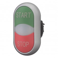 Подвійна кнопка з сигнальною лампою з позначенням 