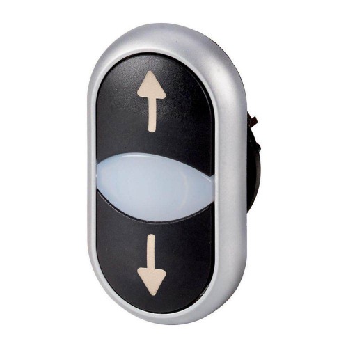 Подвійна кнопка з сигнальною лампою з позначенням стрілок M22-DDL-S-X7/X7 (216710) EATON