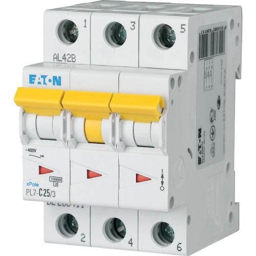 Автоматичний вимикач 25 А 3 полюси PL7-D25/3 10 кА (263423) EATON