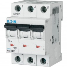 Автоматичний вимикач 32 А 3 полюси PL6-B32/3 6 кА (286592) EATON