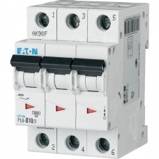 Автоматичний вимикач 10 А 3 полюси PL6-C10/3 6 кА (286599) EATON