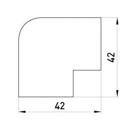 Зовнішній кут для пластикового короба 25х25 мм (s2033015) E.NEXT