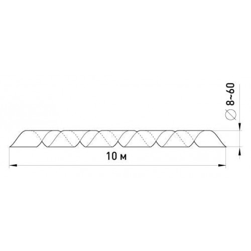 Спіральна обв'язка прозора 10 мм для дроту 8-60 мм 10 м (s2038003) E.NEXT
