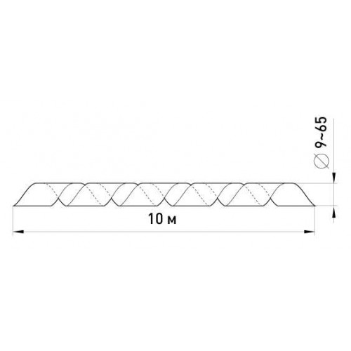 Спіральна обв'язка прозора 12 мм для дроту 9-65 мм 10 м (s2038004) E.NEXT