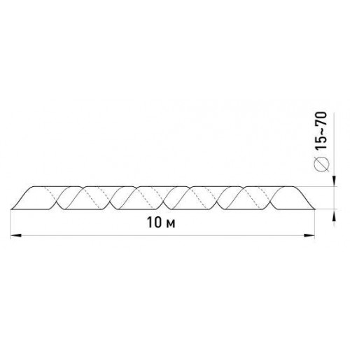 Спіральна обв'язка прозора 15 мм для дроту 15-70 мм 10 м (s2038005) E.NEXT