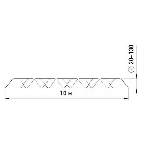 Спіральна обв'язка прозора 24 мм для дроту 20-130мм 10 м (s2038007) E.NEXT