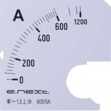 Шкала до амперметра щитового змінного струму 600 А 72х72 мм (s066007) E.NEXT
