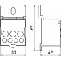 Блок розподільчий на DIN-рейку 80 А вхід 1х6-16 мм2 вихід 4х2,5-6 мм2 2х2,5-16 мм2 (p0680001) E.NEXT