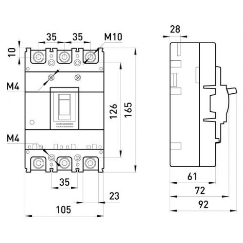 Силовий автоматичний вимикач 3 полюси 200 А серія 250S INDUSTRIAL (i0010008) E.NEXT