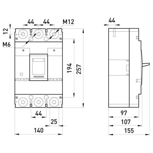 Силовий автоматичний вимикач 3 полюси 400 А серія 400S INDUSTRIAL (i0010010) E.NEXT