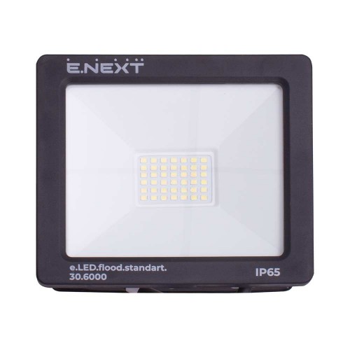 Прожектор світлодіодний 30 Вт 6000 К чорний IP65 (l0790003) E.NEXT