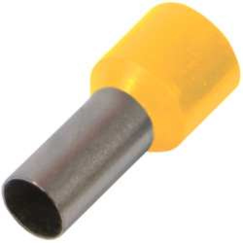 Ізольований наконечник втулковий для проводу 0,5 мм2 штир 8 мм жовтий 100 шт (s036005) E.NEXT