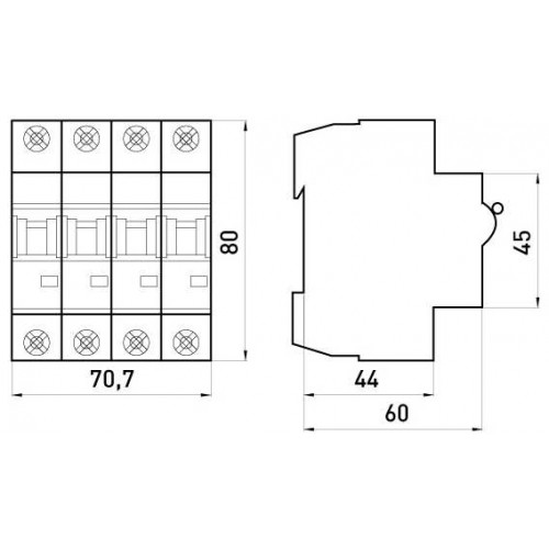 Модульний автоматичний вимикач 3+N полюси 6 А характеристика D 10 кА серія INDUSTRIAL (i.0210001) E.NEXT