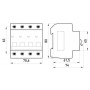 Модульний автоматичний вимикач 4 полюси 40 А характеристика C 4,5 кА серія STAND (s002051) E.NEXT