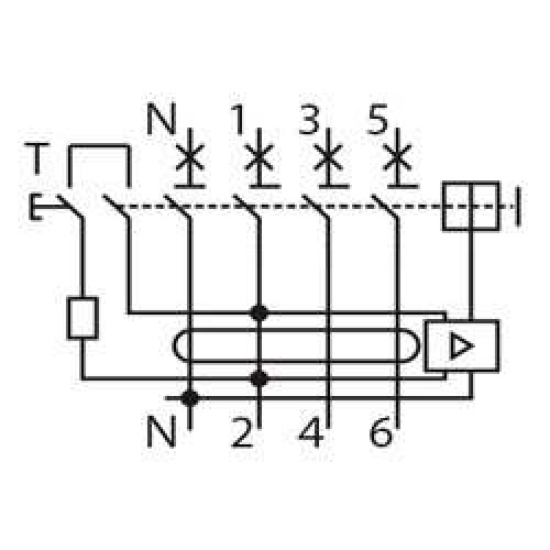 Вимикач диференційного струму (ПЗВ) 4 полюси 25 А 10 мА (s034009) E.NEXT