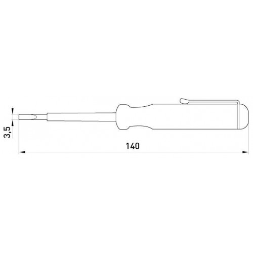 Викрутка-індикатор 140х3,5 мм прямий шліц змінна напруга 100-500 В (t001102) E.NEXT