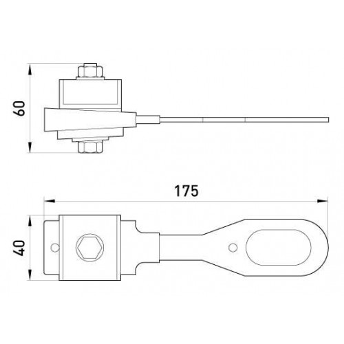Анкерний ізольований затискач для кріплення СІП з двома жилами 16-25 мм2 посилений (p021009) E.NEXT