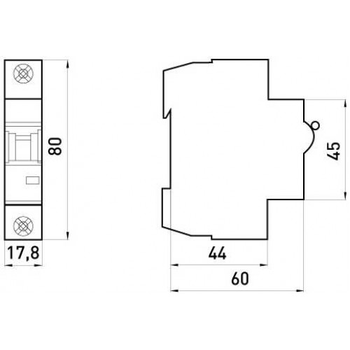 Модульний автоматичний вимикач 1 полюс 6 А характеристика C 10 кА серія INDUSTRIAL (i0180001) E.NEXT