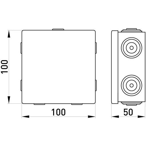 Розподільча коробка ПВХ 100х100х50 мм IP55 (p016103) E.NEXT