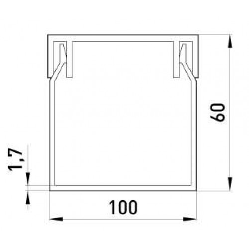 Короб пластиковий 100х60 мм білий 2 м (s033012) E.NEXT