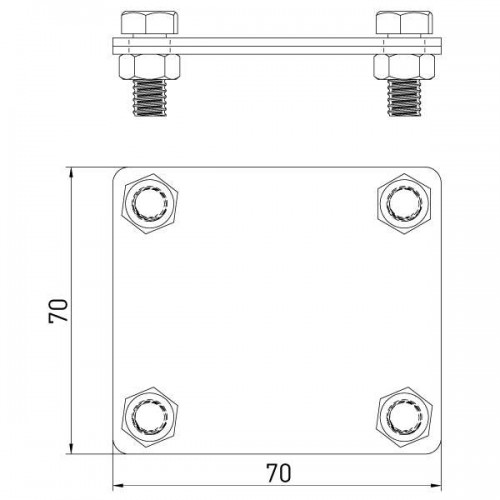 Затискач хрестовий для паралельного чи перпендикулярного з'єднання плоского дроту до 40 мм (z0020019) E.NEXT