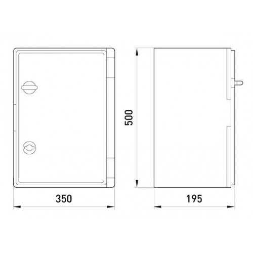 Корпус удароміцний з АБС-пластика 350х500х195 мм з монтажною панеллю та прозорими дверцятами IP65 (CP5017) E.NEXT