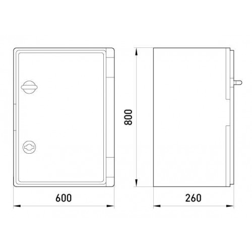Корпус удароміцний з АБС-пластика 600х800х260 мм з монтажною панеллю та прозорими дверцятами IP65 (CP5019) E.NEXT