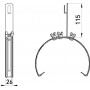 Коньковий тримач регулюючий універсальний для прокладання дроту 8-10 мм по гребню даху напівкруглої форми (z0020045) E.NEXT