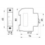 Модульний автоматичний вимикач 1 полюс 50 А характеристика C 4,5 кА серія STAND (s002013) E.NEXT