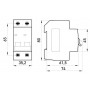 Модульний автоматичний вимикач 2 полюси 63 А характеристика C 4,5 кА серія STAND (s002023) E.NEXT