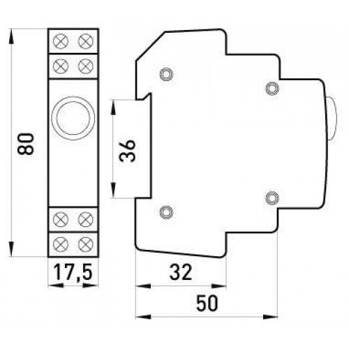 Індикатор на DIN-рейку 220 В синій (p059003) E.NEXT