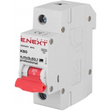 Модульний автоматичний вимикач 1 полюс 80 А характеристика K 6 кА серія PRO (p0430002) E.NEXT