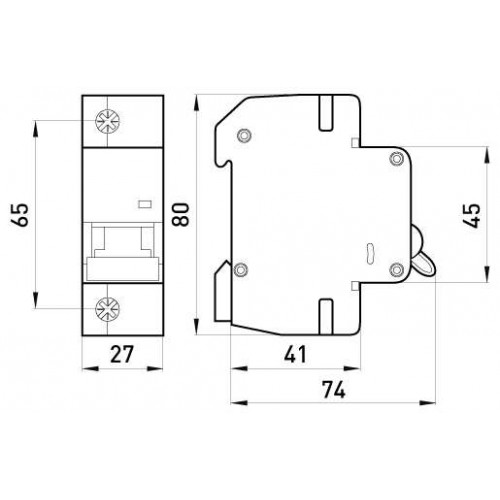 Модульний автоматичний вимикач 1 полюс 125 А характеристика K 6 кА серія PRO (p0430004) E.NEXT