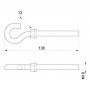 Анкерний гак для кріплення в стінах будівель 12х130 мм М10 (p037011) E.NEXT