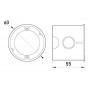 Коробка установча кругла (підрозетник) 60 мм цегла/бетон блочна глибока (s027008) E.NEXT
