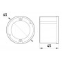 Коробка установча кругла (підрозетник) 65 мм гіпсокартон одиночна упор ПВХ (s027009) E.NEXT