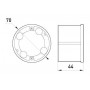 Коробка розподільна кругла з кришкою 70 мм гіпсокартон упор металевий (s027016) E.NEXT